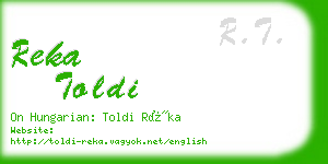 reka toldi business card